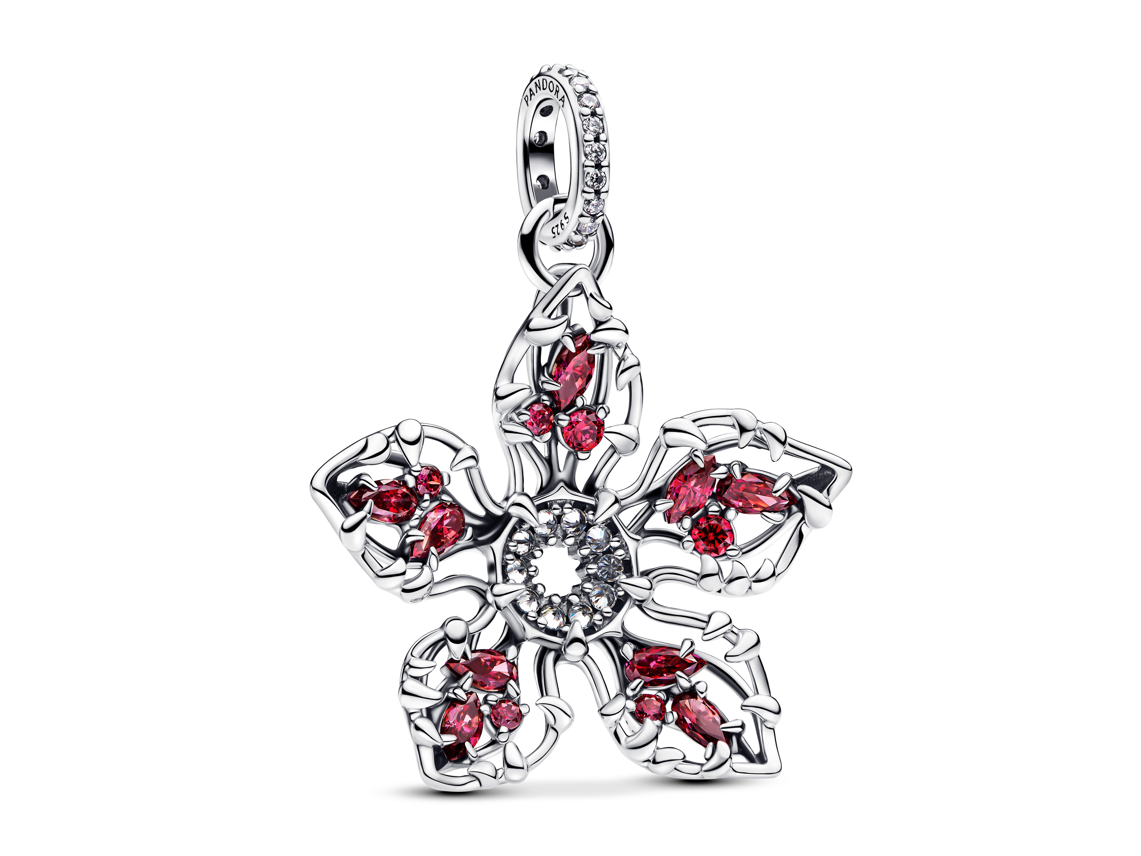 Pandora charm 793567C01 Project Red - Stranger Things - Anhänger aus Silber mit rotem und klarem Zirkonia