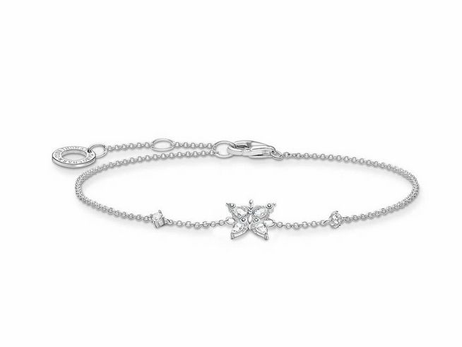 Thomas Sabo Charming Schmetterling Armband - A2028-051-14-L19V - Sterling Silber + Zirkonia weiß 16 - 19 cm