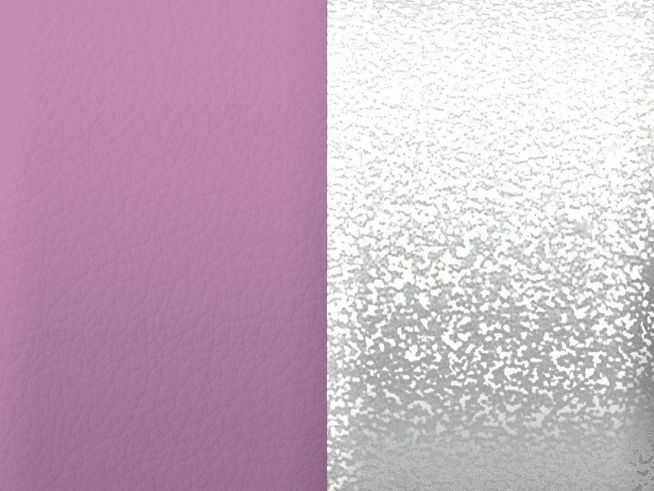 Les Georgettes Leder Ringeinlage für 12 mm Ringe - FG000 - Mauve-Silver Glitter