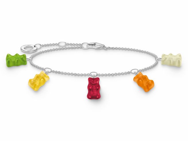 Thomas Sabo A2152-017-7-L19V Armband - HARIBO Gummibärchen - Goldbär - Silber & Glas - 16 bis 19 cm