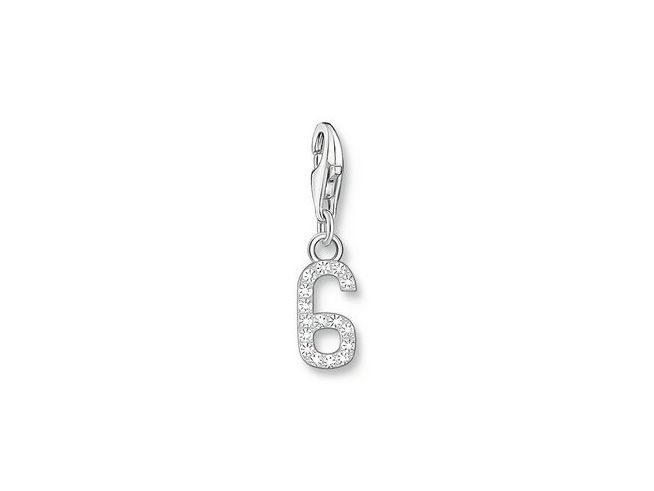 Thomas Sabo 2130-051-21 Charm-Anhänger - Zahl 6 - Silber & Zirkonia