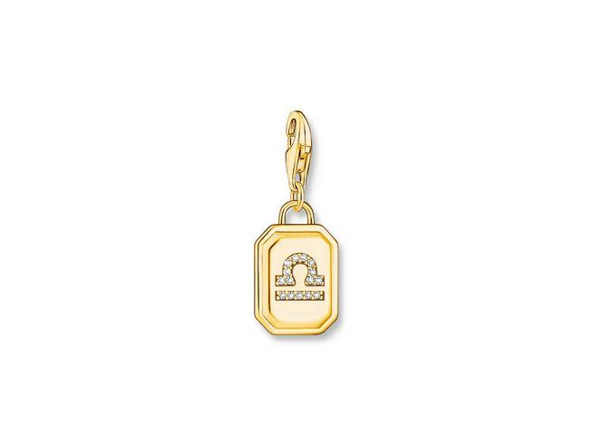 Thomas Sabo 2153-414-39 Charm-Anhänger - Sternzeichen Waage - Silber Gelbgold verg. & Zirkonia