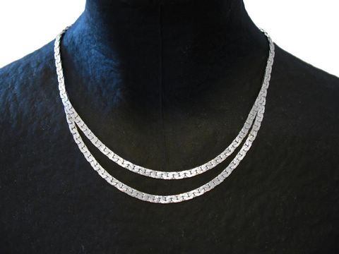 Collier Kette aus Silber - 2 reihig - Designerschmuck