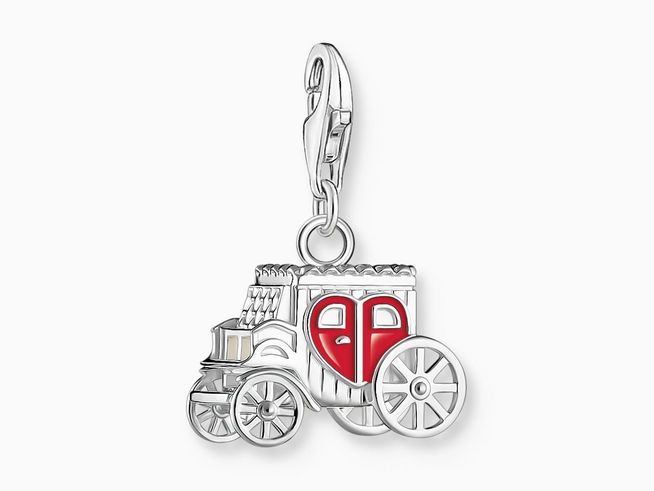 Thomas Sabo 2085-007-10 Charm-Anhänger - Kutschen - Silber & Emaille - Rot