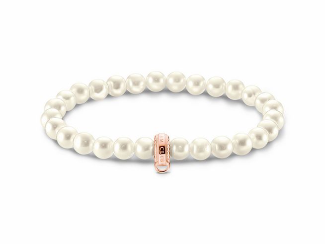 Thomas Sabo X0284-428-14-L17,5 - Armband - Sterling Silber verg. Roségold + Zuchtperle - Perlentraum - 17,5 cm