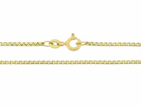 Veneziakette 585 Gold - 50 cm - 1,5 x 1,5 mm - Federring