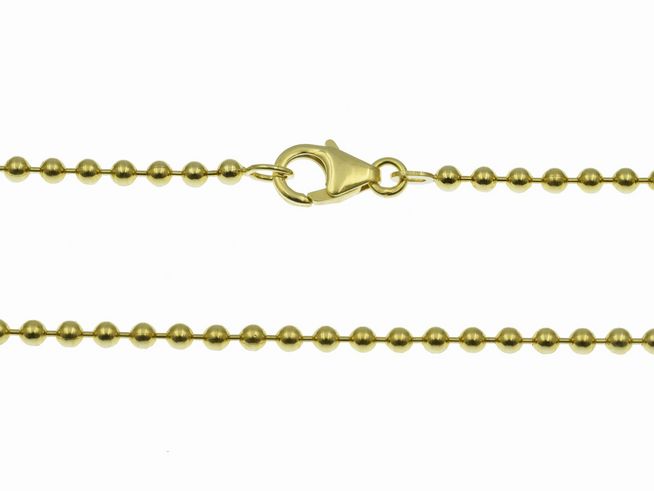 Kugel Kette 585 Gelbgold  - 45 cm - 2,4 x 2,4 mm