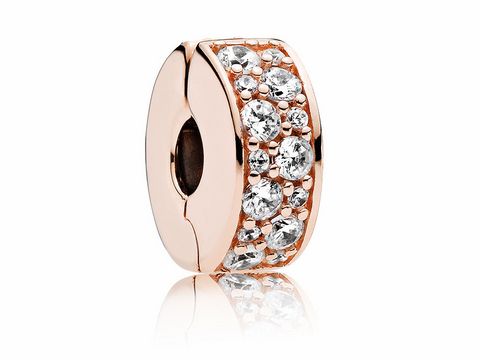 PANDORA - 781817CZ - Pavé-Glanz - Clip Charm - PANDORA Rose