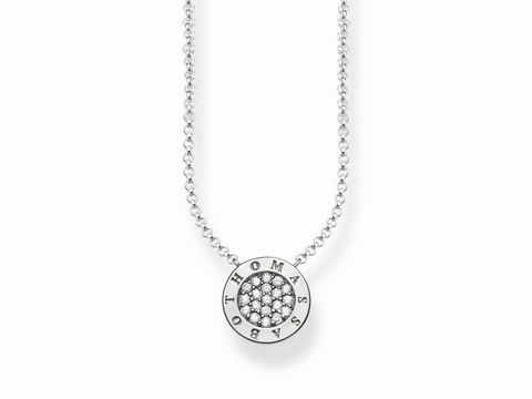 Thomas Sabo - SCKE150148 - Kette, längenverstellbar 40/42,5/45 cm - Kreis - 925 Sterling Silber, Zirkonia weiß