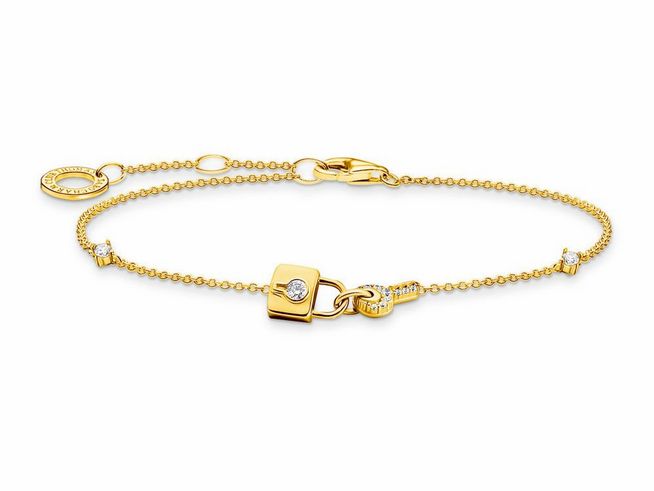 Thomas Sabo Armband - A2040-414-14-L19V - Sterling Silber vergoldet Gelbgold - Zirkonia - weiß 16 - 19 cm