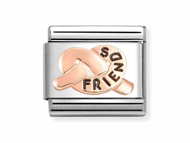 Nomination Classic Roségold 430202 36 - Knoten FRIENDS - Emaille