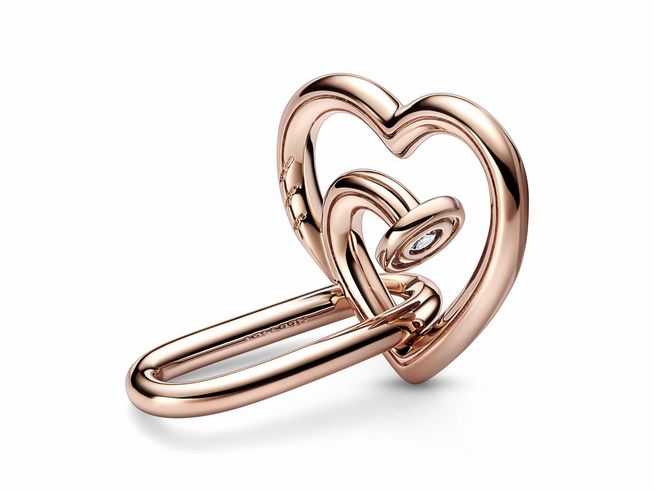 Pandora ME Links 782530C01 - Styling Herz Double Link - Roségold Vergoldung - Zirkonia