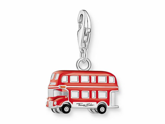 Thomas Sabo 2119-007-10 Charm-Anhänger - LONDON Bus - Silber & Emaille - Rot