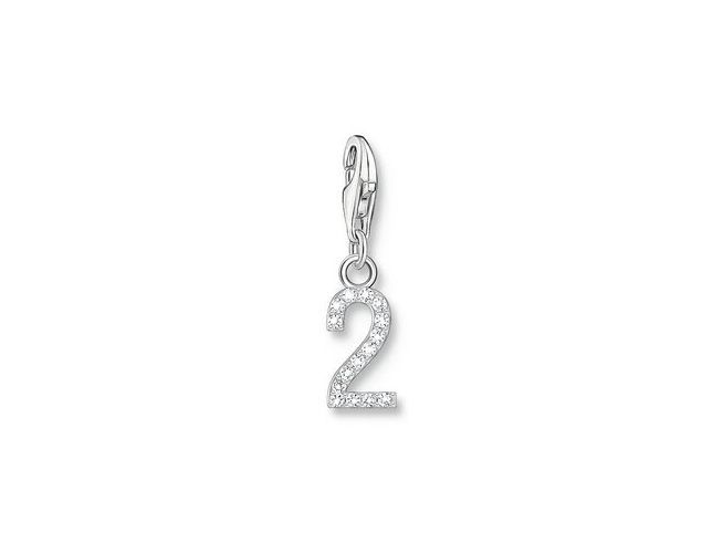 Thomas Sabo 2126-051-21 Charm-Anhänger - Zahl 2 - Silber & Zirkonia