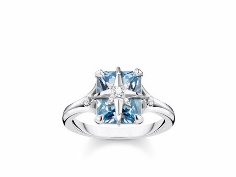 Thomas Sabo TR2288-644-1-50 Ring - Silber - blau - Gr. 50