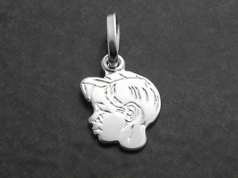 Anhänger Boy - Jungenkopf - 925 Sterling Silber - Geschenkidee