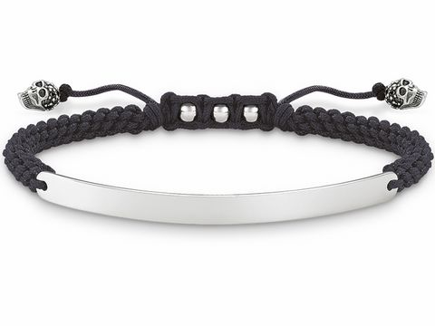 Thomas Sabo LBA0069-889-11-L21v Love Bridge Armband 15-21cm Silber geschw. - Zirk. Nylon schwarz