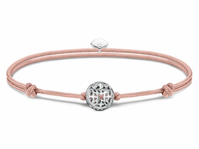 Thomas Sabo A2125-173-12-L22V Armband - Textil mit Karma Bead - Silber & Nylon - blank - bis 22 cm