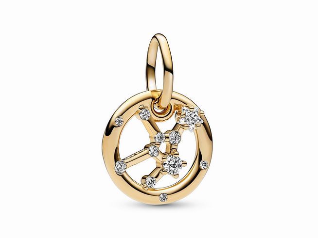 Pandora 762715C01 - Sternzeichen Jungfrau Charm-Anhänger - Gelbgold Vergoldung - Zirkonia