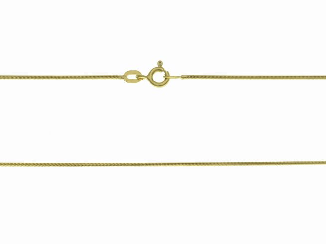 Schlangenkette 585 - Gelbgold - 1 x 1 mm - 43 cm