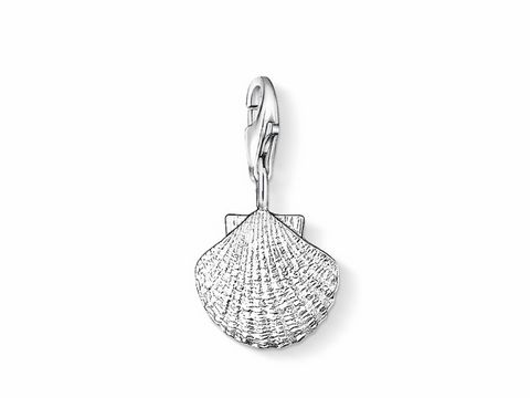 Charm Anhänger von Thomas Sabo in Muschelform aus Silber, perfekt für Strand und Meer, Artikelnummer 0803-001-12, ideal zur Ergänzung Ihrer Schmuckkollektion.