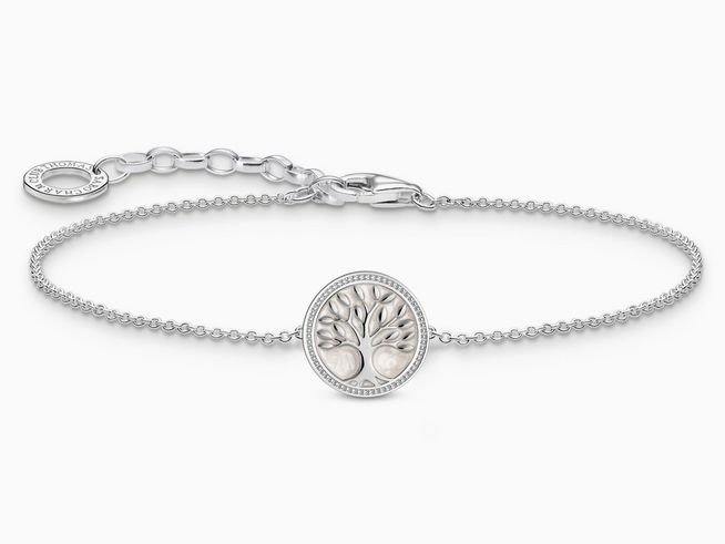 Thomas Sabo Essentials A2160-007-21-L19V Armband - mit - tree of Love - Lebensbaum - Silber & Emaille - 16 bis 19 cm