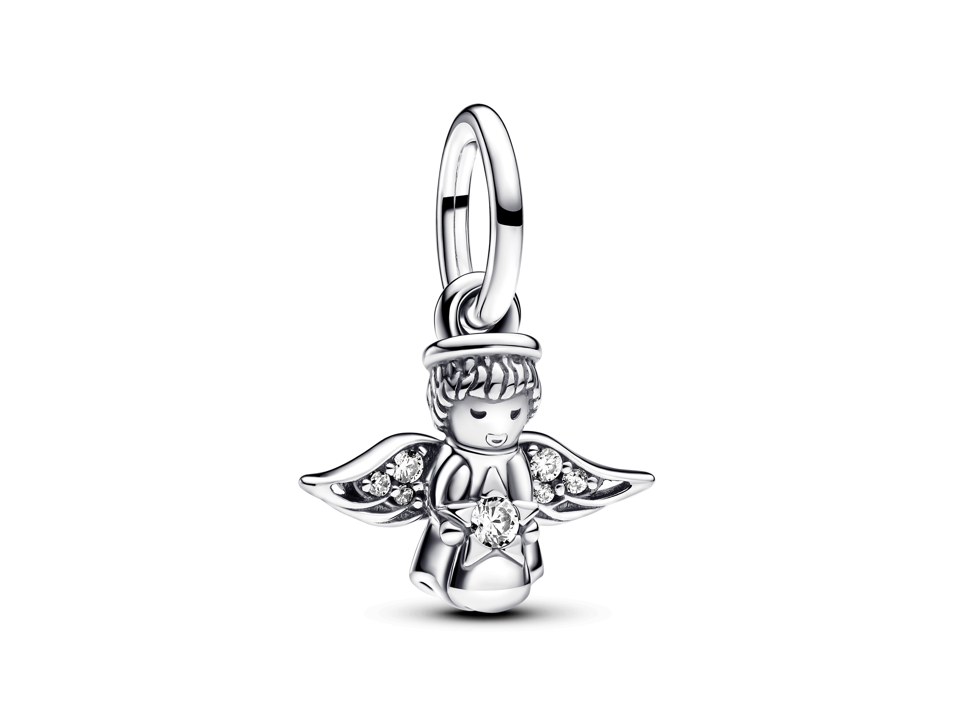 Pandora charm 793598C01 Engel Anhänger aus Silber mit klarem Zirkonia