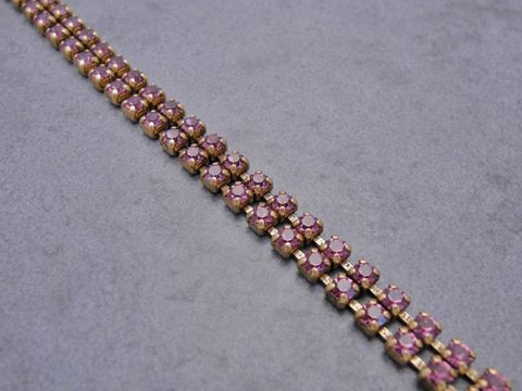 Strass Armband - verführerisch - lila - Strassschmuck - 19,5-21,5 cm