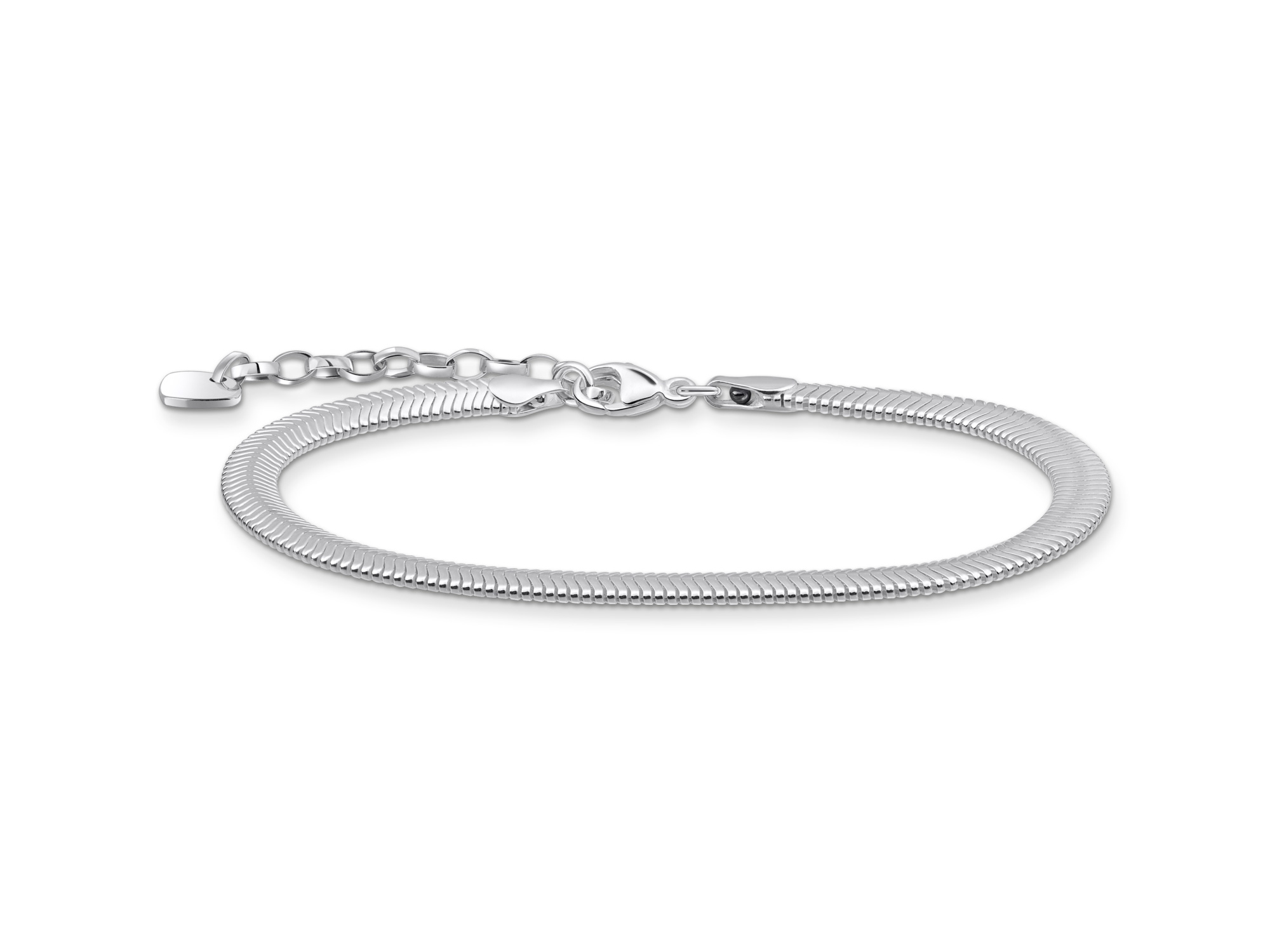 Silbernes Armband von Thomas Sabo, Modell A2169-001-21-L19V, im Stil Bold Elegance mit hochwertiger Verarbeitung, von 16 bis 19 cm verstellbar. Ideal für stilvolle Akzente.