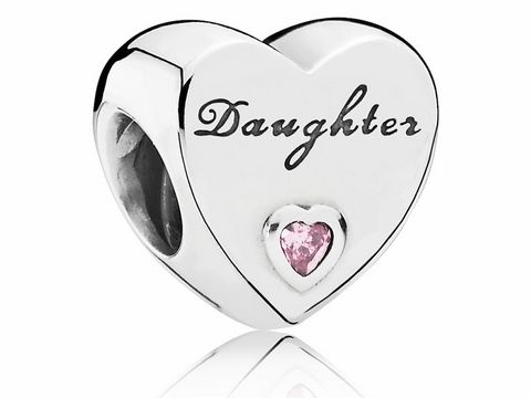 PANDORA 791726PCZ - Daughter-Herz - Silber + Zirkonia rosa - Charm