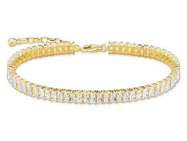 Thomas Sabo Armband A2030-414-14-L19V Sterling Silber - vergoldet Gelbgold + Zirkonia weiß - 19 cm