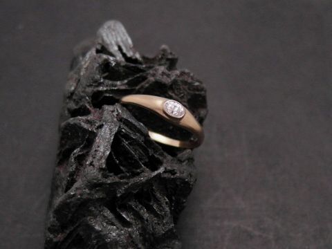 Gold Ring - zart - Gold 333 - Zirkonia - Gr. 51