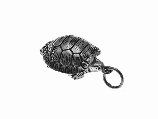 Medaillon Schildkröte klein - Sterling Silber