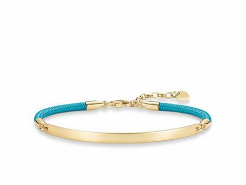 Thomas Sabo LBA0032-848-31-L19,5v Love Bridge Armband 16,5-19,5cm Silber verg. Gold - hellblau