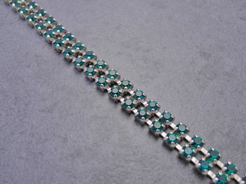 Strass Armband - verführerisch - grün - Strassschmuck - 19,5-21,5 cm