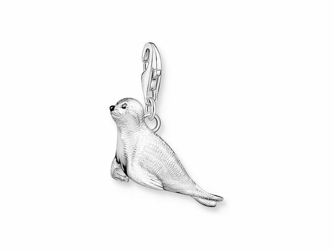 Thomas Sabo 1912-041-14 - Charm-Anhänger - Sterling Silber - Kaltemail + Zirkonia - Robbe