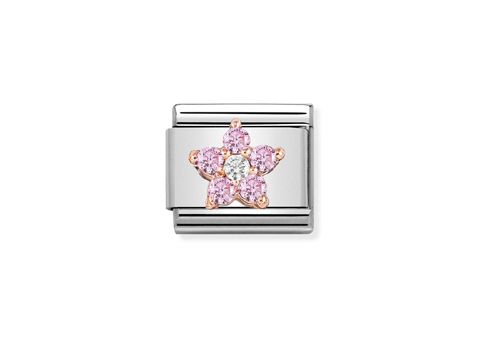 NOMINATION Classic - Roségold  430317 04 - Blume rosa weiss