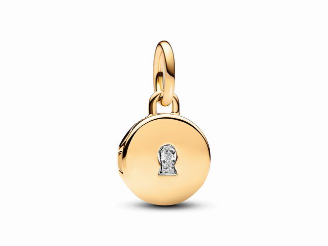 Pandora 763066C01 - Aufklappbares Liebesmedaillon Charm-Anhänger - Gelbgold verg. - Zirkonia klar