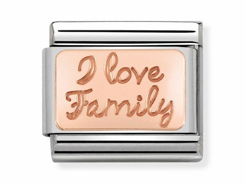 Nomination - 430101 41 - I love Family - Platte - Roségold Classic - Familie