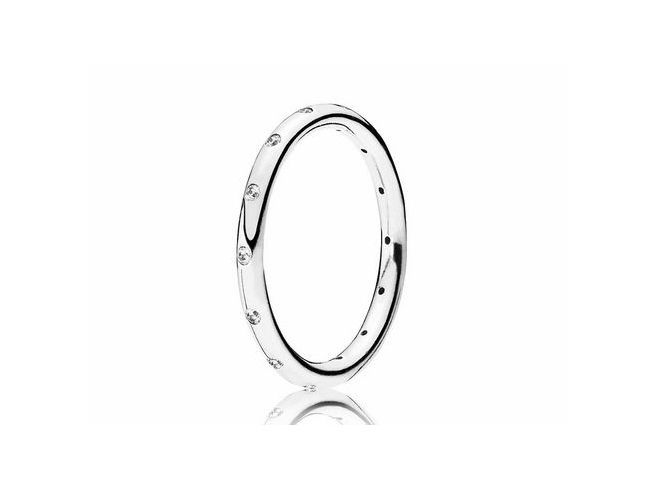 Pandora 190945CZ-48 - Einfacher Funkelnder Band-Ring - Sterling Silber - Zirkonia - Gr. 48