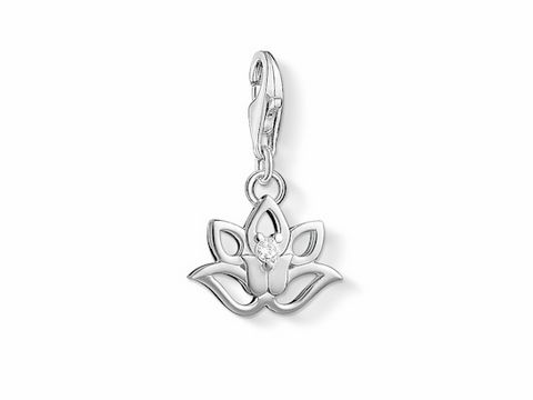 Thomas Sabo charms - Lotos - 1300-051-14 Sterling Silber - Zirkonia - weiß