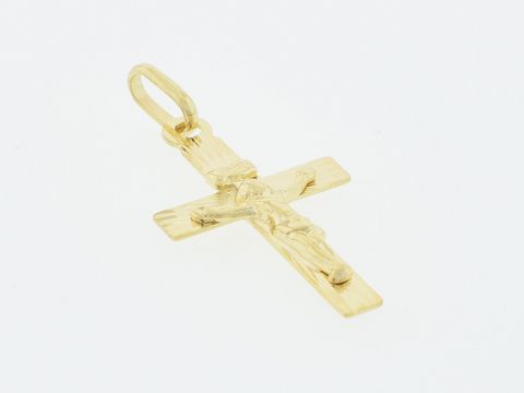 Gold Anhänger - Jesus Kreuz - 333 Gold - religiös - 2,3 cm