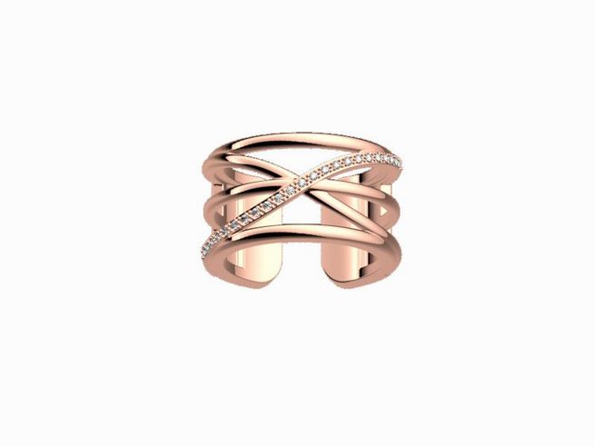 Les Georgettes LOUXOR 7036255 - Ring 12 mm Rosé - mir Roségold finish - Zirkonia - Gr. 54