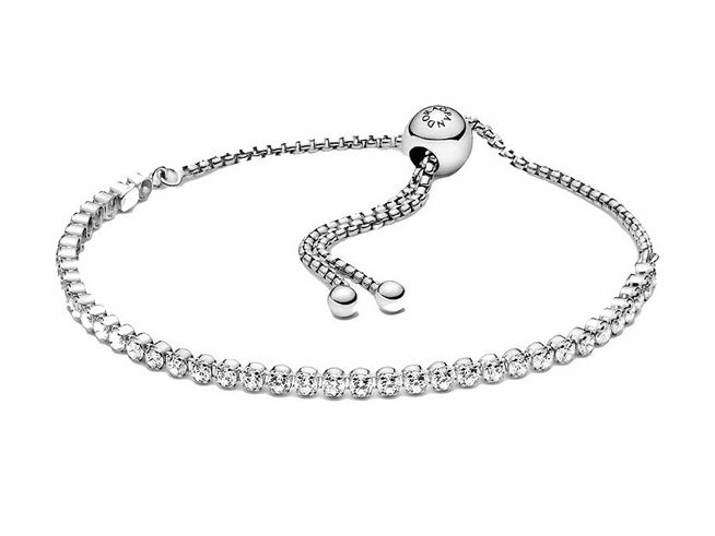 Pandora 599375C01-2 - Funkelndes Schiebe-Tennisarmband - Sterling Silber - Zirkonia 25 cm