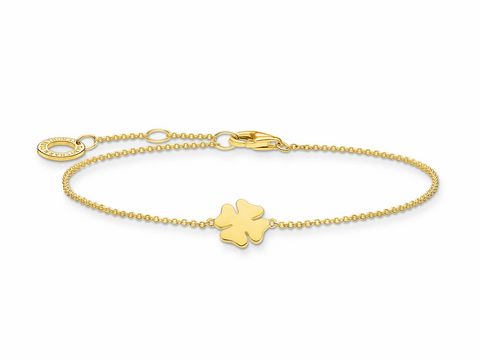 Thomas Sabo Charming Collection - A1990-413-39-L19v - Kleeblatt - Armband - 16-17,5-19 cm - Silber - Gelbgold - Gelb