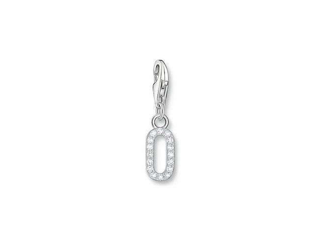 Thomas Sabo 2124-051-21 Charm-Anhänger - Zahl 0 - Silber & Zirkonia