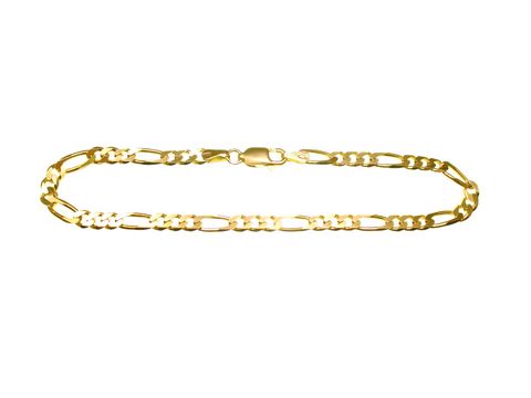 Figaro Armband Gold 585 - 18 cm 3,7 x 1,2mm GOLDARMBAND