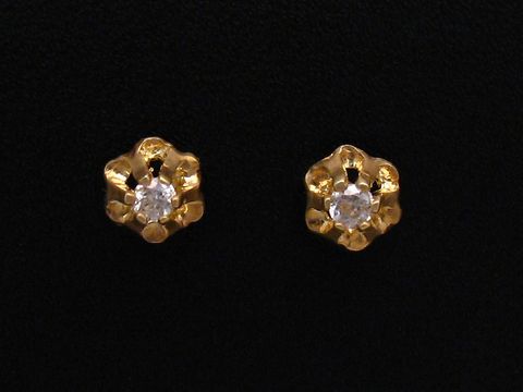 Ohrringe Brillant 0,06 ct. W/P1 - BLÜTE Gold 585