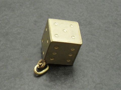 Würfel Anhänger - Cube - Gold 333