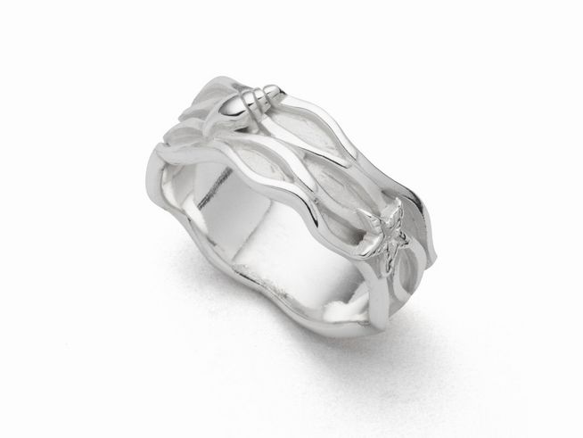 DUR Schmuck R5691.54 - Sterling Silber Ring Strandwellen 2.0 - Gr. 54